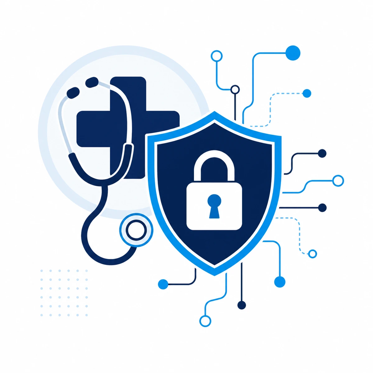 Healthcare and HIPAA compliance security icon representing Kentucky medical practice IT protection